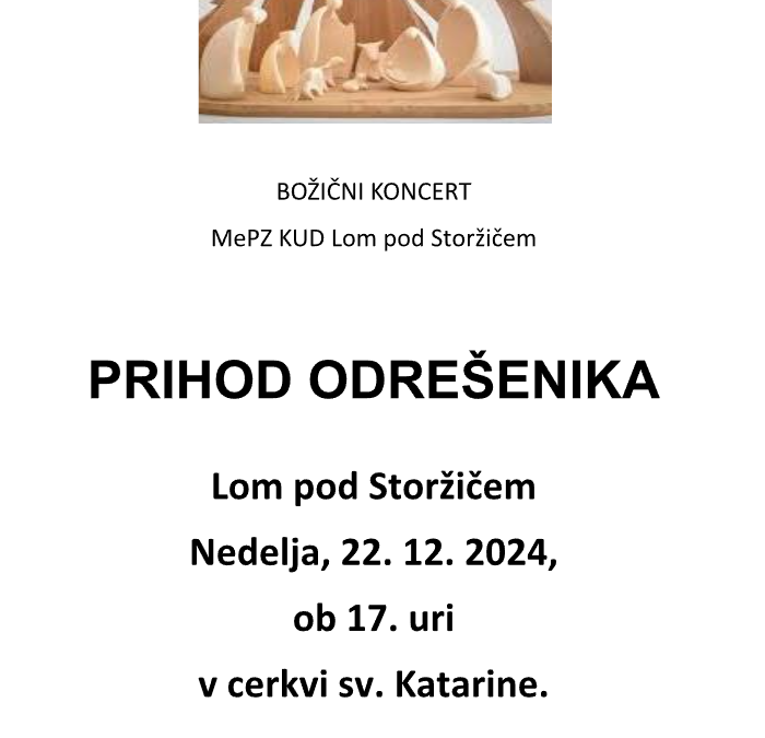 Božični koncert MePZ KUD Lom pod Storžičem