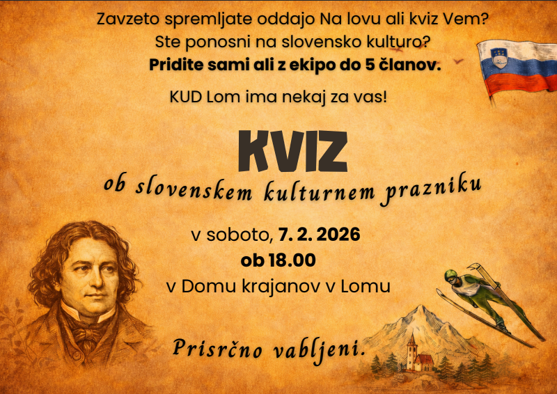 Prešernov kviz 2026