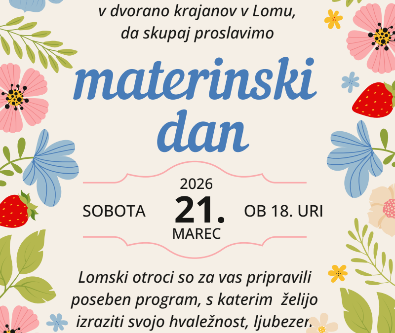 Vabilo na materinski dan