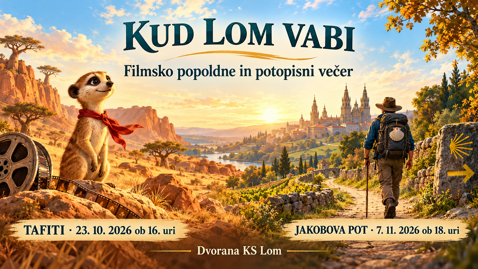 Potipis po Jakobovi poti in filmski večer Tahiti
